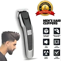 HTC 538 hair trimmer with 5 5min runtime 4 length settings (Silver+Black)-thumb2