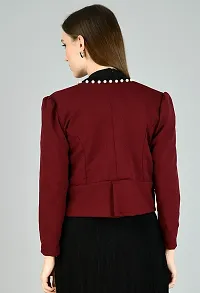 Stylish Maroon Polycotton   Shrugs For Women-thumb1