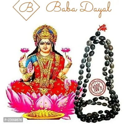 BABA DAYAL Kamal gatta mala Original, Lotus mala, Original 108 Lotus Seeds Kamal Gatta Mala for Japa, Laxmi Pooja and Wearing / कमलगट्टा माला / कमल गट्टा माला (Dark Brown) (108 Beads)