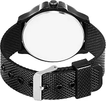 New 1016 Black Roman Dial 3KAN Case Black PU Strap Watch-thumb2