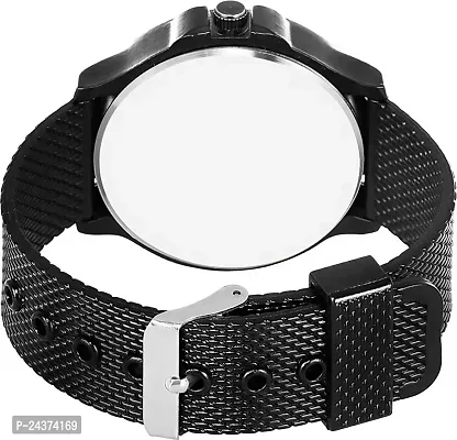 New 1016 Black Roman Dial 3KAN Case Black PU Strap Watch-thumb3