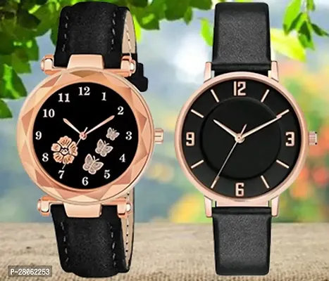 Modern Fashion 2 Watch Combo For Women And Girls