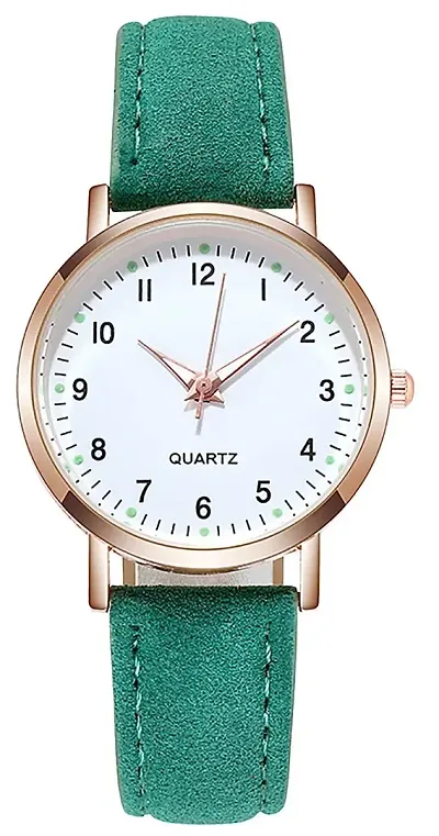 Uniqe Design Dial Leather Belt Analog Women Watch