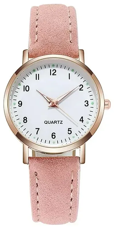 Uniqe Design Dial Leather Belt Analog Women Watch