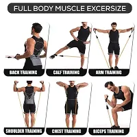 Resistance Bands Set for Exercise, Stretching and Workout Toning Tube Kit with Foam Handles, Door Anchor, Ankle Strap and Carrying Bag for Men, Women-thumb4