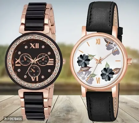 Classy Analog Watches for Women, Pack of 2-thumb0