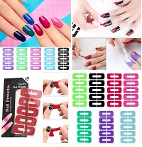 Pack Of 2 Nail Polish Protector, 1 Sheets 10 Piece Disposable Peel Off Sticker U-Shape Spill Proof Stickers Manicure Protector Tape for Nail Art Painting Strips for Women Girl Nail Art-thumb3