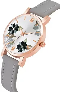 Pack Of 6 Multicolor Flower Dial Multicolor Leather Belt Analog Women Watch-thumb3