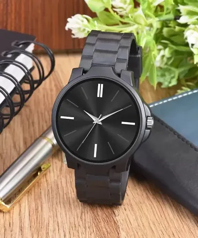 Men Stylish PU Analog Watch