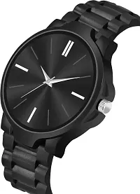 Classic New Black Roman Dial Black PU Belt Analog Watch For Men-thumb3