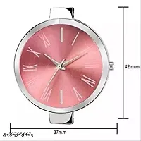 New Sylish  Silver Black Pink Dial With Silver Dial Chain Srap Analog Watch  For Girls / Women Pack Of 3-thumb3