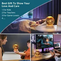 3D Crystal Ball Night Lamp With Woodern Base-thumb2