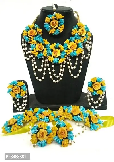 Craftsai Exports Jewellery Designer Jwellery Set for Women  Girls (Mehandi/Haldi /Bridal/Babyshower)-thumb0