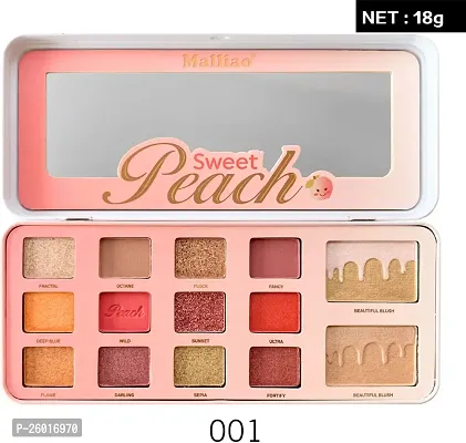 Makeup Kit Sweet Peach Eyeshadow And Highlighter Palette Shade 1-thumb0