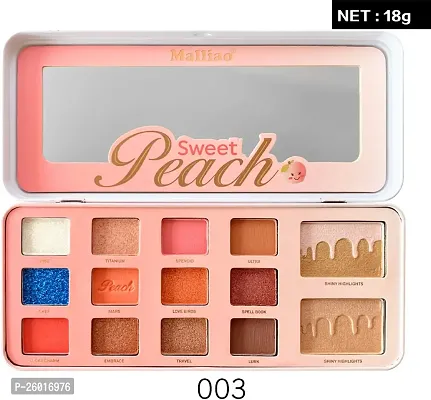 Makeup Kit Sweet Peach Eyeshadow And Highlighter Palette Shade 3