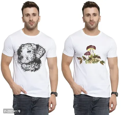 Reliable Cotton Printed Tees For Men Pack Of 2