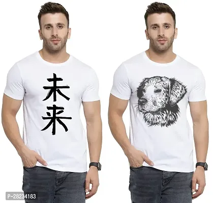 Reliable Cotton Printed Tees For Men Pack Of 2-thumb0