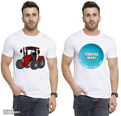 Reliable Cotton Printed Tees For Men Pack Of 2