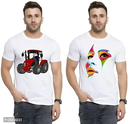 Reliable Cotton Printed Tees For Men Pack Of 2