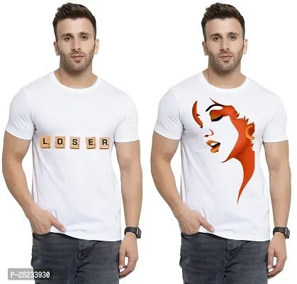 Reliable Cotton Printed Tees For Men Pack Of 2