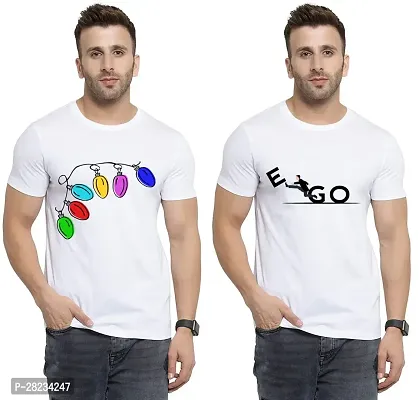 Reliable Cotton Printed Tees For Men Pack Of 2