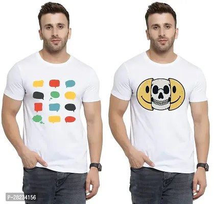 Reliable Cotton Printed Tees For Men Pack Of 2