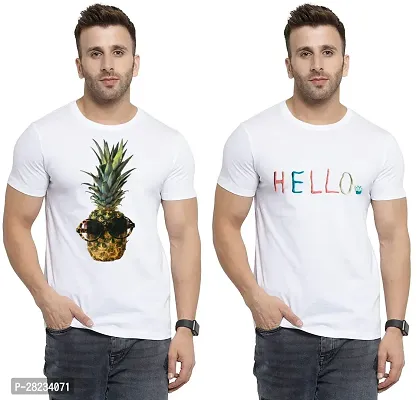 Reliable Cotton Printed Tees For Men Pack Of 2