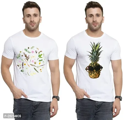 Reliable Cotton Printed Tees For Men Pack Of 2-thumb0