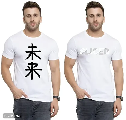 Reliable Cotton Printed Tees For Men Pack Of 2