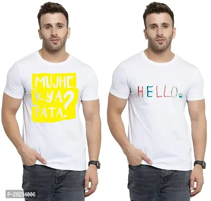 Reliable Cotton Printed Tees For Men Pack Of 2