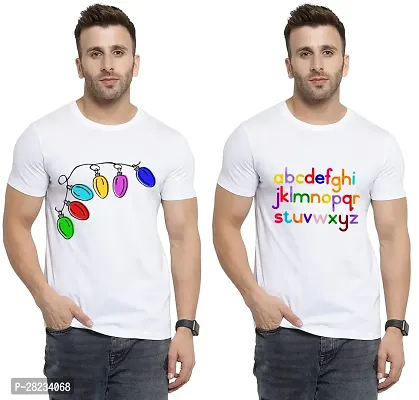 Reliable Cotton Printed Tees For Men Pack Of 2