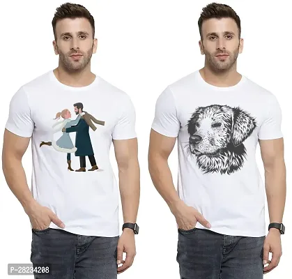 Reliable Cotton Printed Tees For Men Pack Of 2-thumb0