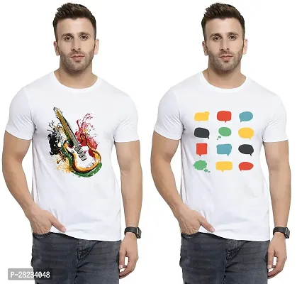 Reliable Cotton Printed Tees For Men Pack Of 2