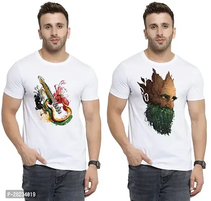 Reliable Cotton Printed Tees For Men Pack Of 2