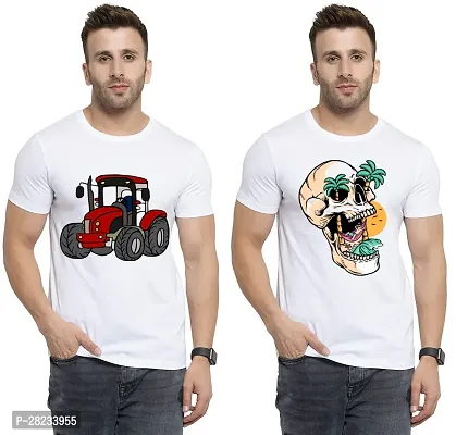 Reliable Cotton Printed Tees For Men Pack Of 2