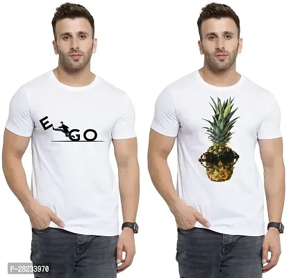 Reliable Cotton Printed Tees For Men Pack Of 2