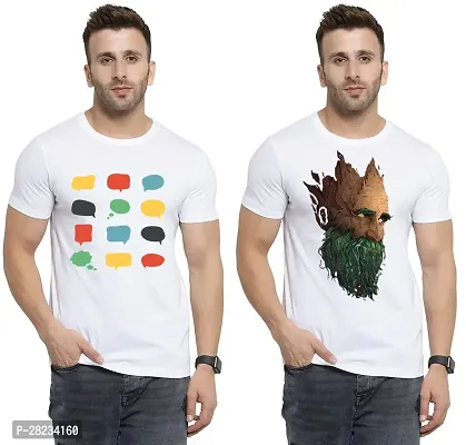 Reliable Cotton Printed Tees For Men Pack Of 2-thumb0