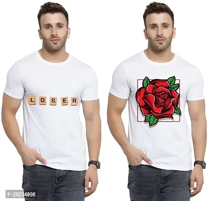 Reliable Cotton Printed Tees For Men Pack Of 2