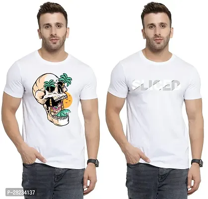 Reliable Cotton Printed Tees For Men Pack Of 2