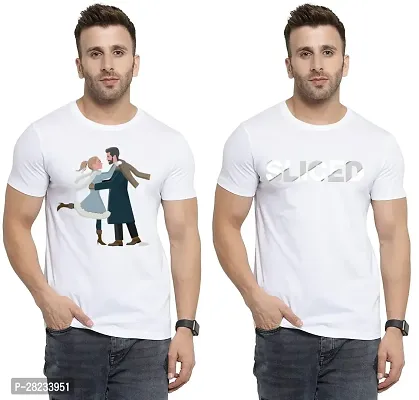 Reliable Cotton Printed Tees For Men Pack Of 2