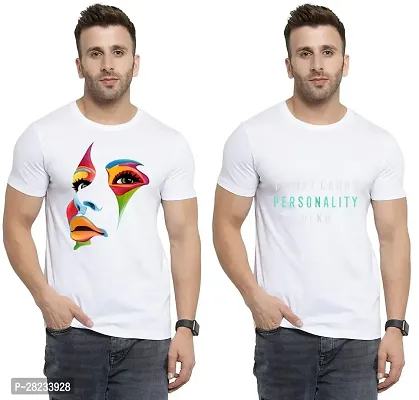 Reliable Cotton Printed Tees For Men Pack Of 2