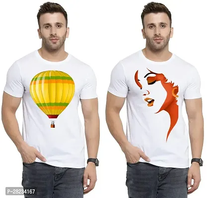 Reliable Cotton Printed Tees For Men Pack Of 2-thumb0