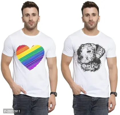 Reliable Cotton Printed Tees For Men Pack Of 2