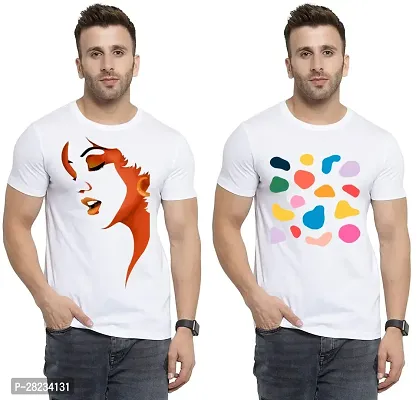 Reliable Cotton Printed Tees For Men Pack Of 2