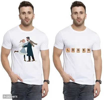 Reliable Cotton Printed Tees For Men Pack Of 2