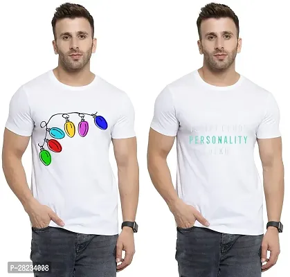 Reliable Cotton Printed Tees For Men Pack Of 2