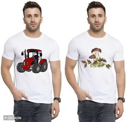 Reliable Cotton Printed Tees For Men Pack Of 2