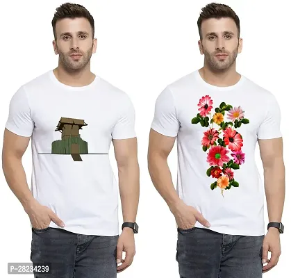 Reliable Cotton Printed Tees For Men Pack Of 2