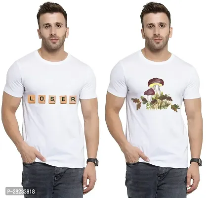 Reliable Cotton Printed Tees For Men Pack Of 2