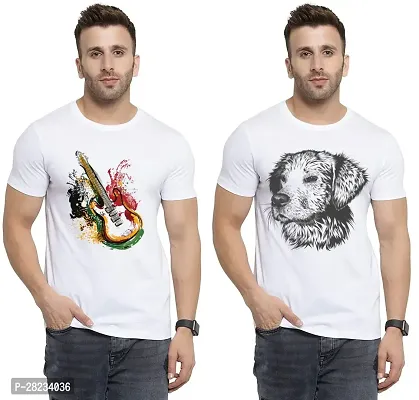 Reliable Cotton Printed Tees For Men Pack Of 2